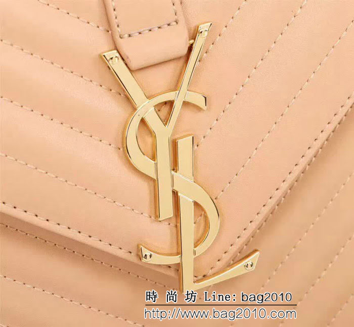 YSL聖羅蘭 經典款 互扣式金屬YSL標誌 原版南非皮肩背包 26588 YAS1333